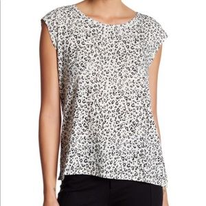 Joie Cap Sleeve Print Shirt